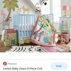 Levtex 5 piece crib bedding